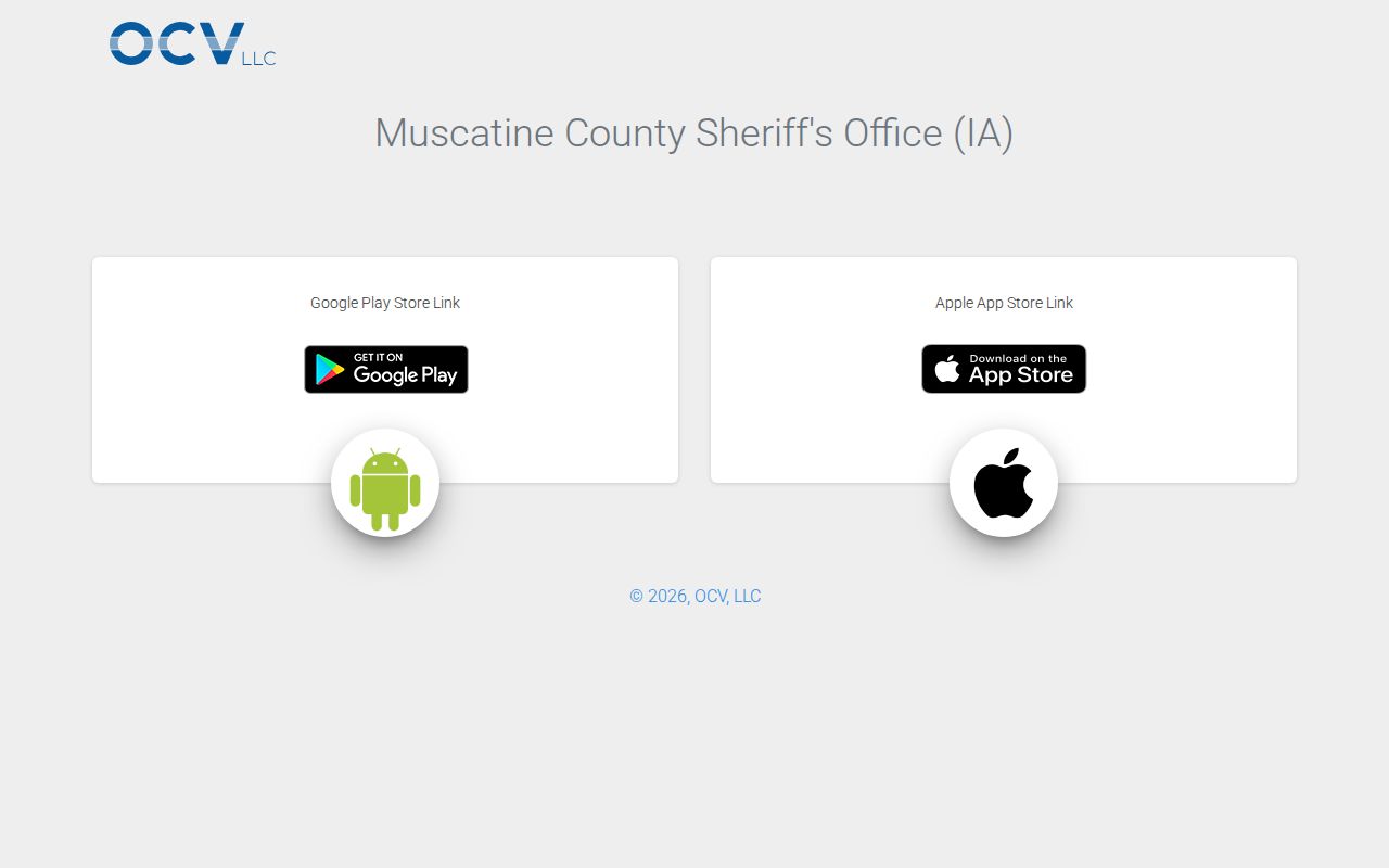 Muscatine County active warrants Sheriff app information